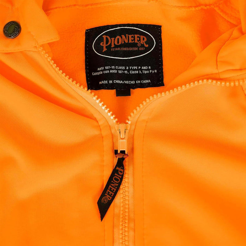Pioneer High Visibility, Ultra Reflective, Zip-Style Micro Fleece Hoodie Orange 5X-Large