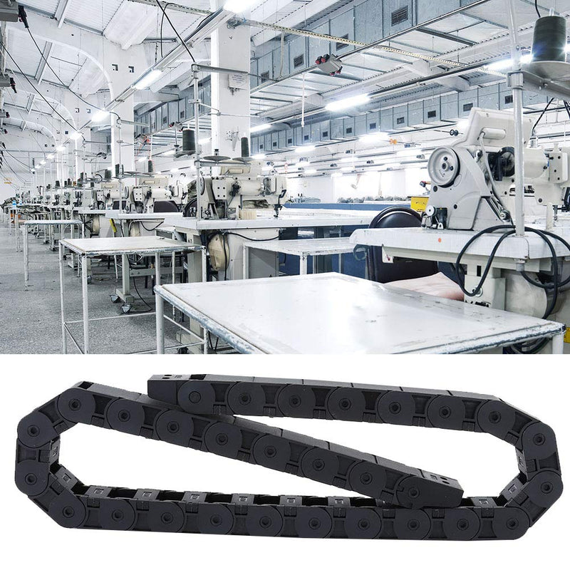 [Australia - AusPower] - R38 18x25mm Black Nylon Cable Drag Chain Wire Carrier Drag Chain Bridge Type Open Cable 1M Length 3D Printer for CNC Machine,Energy Chain 