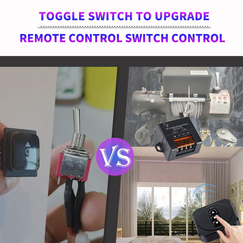 [Australia - AusPower] - 12v Forward Reverse Remote Switch with 10a Relay,Mini Linear Actuator Controller 12 Volt Remote Control Switch,Dc 5v 24v 36v 48v Wireless Up Down Switch for Linear Actuator and Motor 