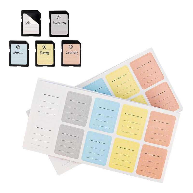 [Australia - AusPower] - Water-Resistant Memory Card Case + 120 Count Card Labels: Camera Memory Card Holder with Memory Card Labels for 12 SD Cards & 12 Micro SD Cards 