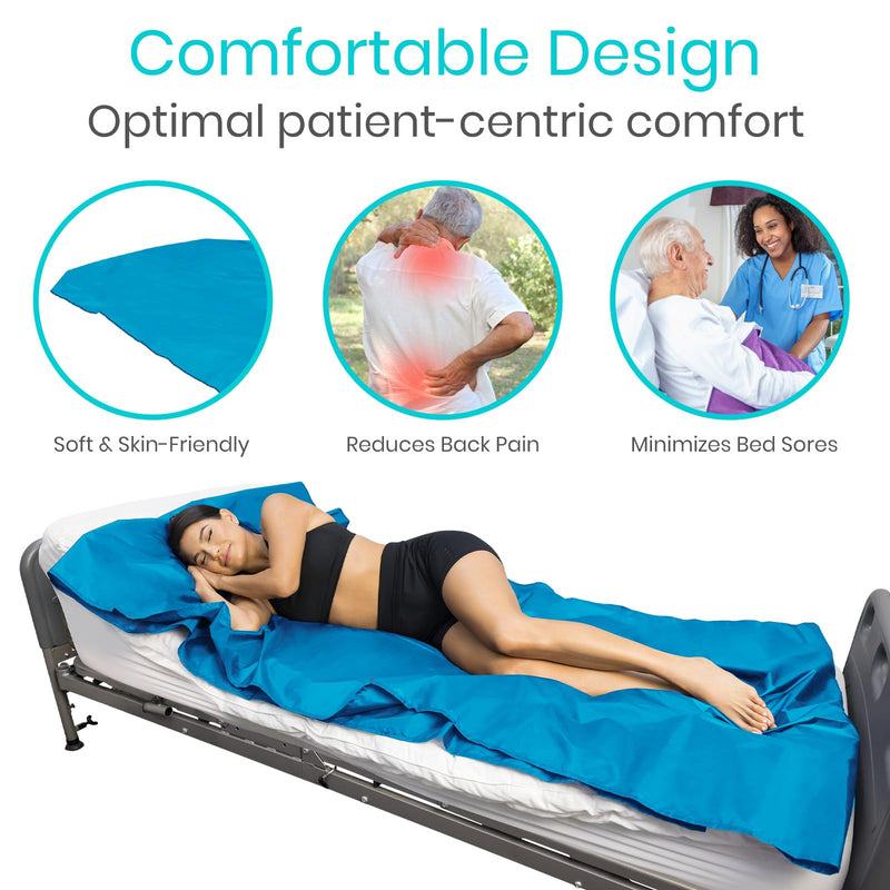Vive Tubular Patient Slide Sheet for Moving Patients (28" x 47") - Patient Transfer Slide Sheet - Sliding Transfer Sheet & Draw Sheet for Elderly 28” x 47”