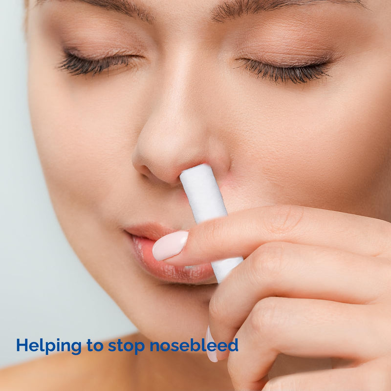 [Australia - AusPower] - Nosebleed Plugs, JMU Dental Cotton Rolls for Mouth 50 Pcs, Medium, 1.5" 1-1/2" x 3/8" 