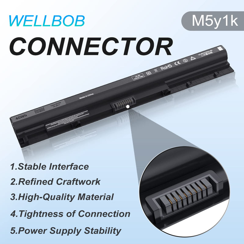 [Australia - AusPower] - M5Y1K Battery for Dell Inspiron 5559 5558 Battery, for Dell Inspiron 15 3000 5000 Battery 3558 3567 5555 5566 5759, Compatible with Dell Laptop Battery Replacement K185W GXVJ3 M5y1k 14.8V 40Wh Battery 40Wh M5Y1K 