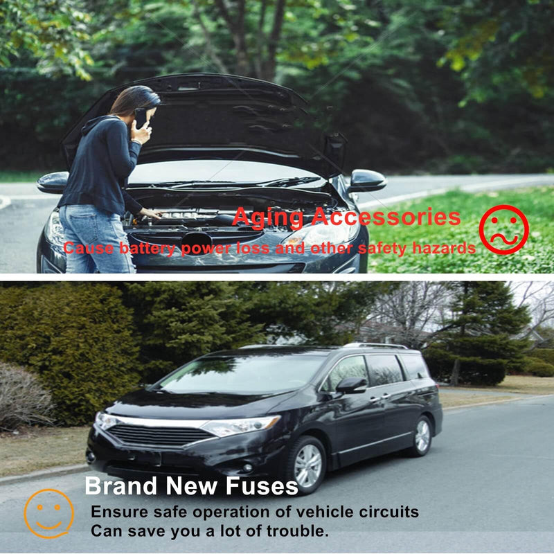 [Australia - AusPower] - 24380-JA00B Positive Battery Fuse Terminal Fit for Nissan Quest 2011-2017, Fusible Fuselink Fuse with Battery Terminals & Nuts Replace 24380JA00B 243407F003 
