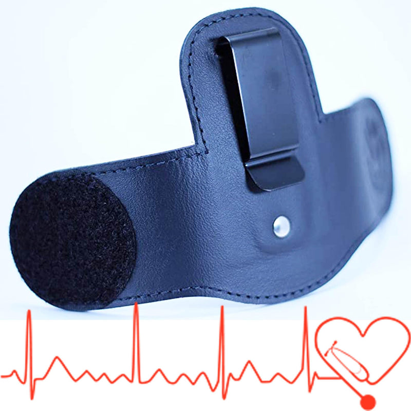 [Australia - AusPower] - Leather Stethoscope Holder Case Stethoscope Case Handmade Clip-on Stethoscope Holder for Physicians, Nurses, EMT, Medical Nursing Students(Blue) 