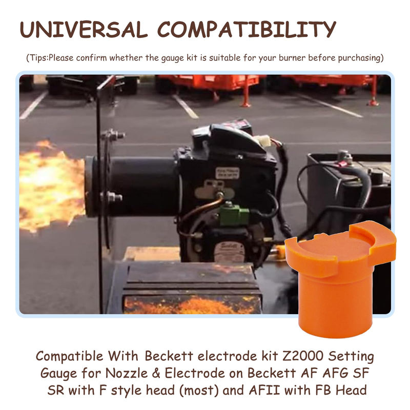 [Australia - AusPower] - Z2000 Setting Gauge Nozzle & Electrode Tool Fit for Beckett Burner AF AFG SF SR AFII，Reduce Fuel Consumption,Accurately Adjust The Electrodes & Nozzle of Oil Burners 