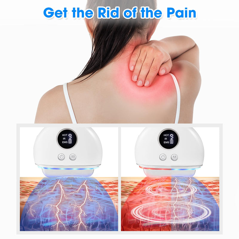 Electric Fascia Blaster & Muscle Scraper Tool with Heating and Vibration - for Deep Tissue,Myofascial Release,Gua Sha,and Trigger Point Massage for Pain Relief & Recovery