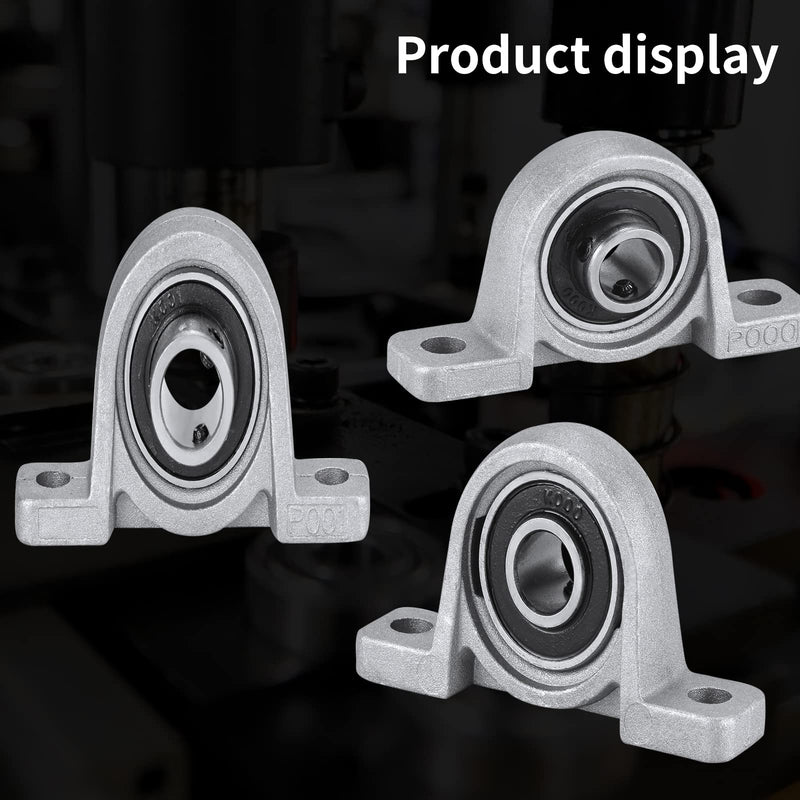 [Australia - AusPower] - KP000 Pillow Block Bearing, Mount Flange, 10mm Bore Unit, Self-Aligning 2-Bolt, Zinc Alloy Housing, Set Screw Locking Style (4 Pack) KP000 KP000 Pillow Block Bearing 