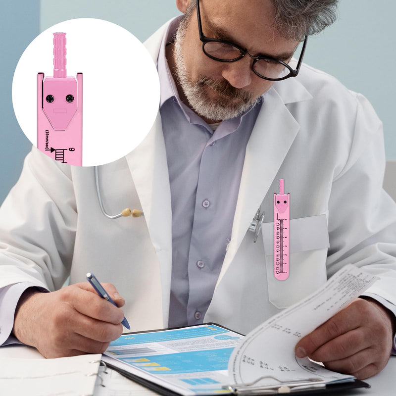 [Australia - AusPower] - EKG Calipers Electrocardiogram Caliper ECG Calipers Measuring Tool with Ruler Electrocardiogram Drafting Divider for Doctors, Nurses, Medical Student (1 Pack, Pink) 