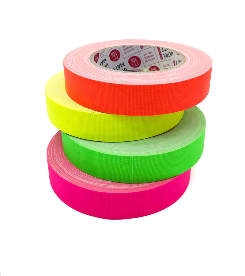 DGTAPE 1 inch x 30 ya Orange | Fluorescent Gaffer Tape |Easy Tear by Hand. LDPE Coat Matte Finish. USA ultraMATT Brand | Non Reflective. UV + Orange NEON (UMF25/25/O - 1in X 30yard) 1inX30ya - Orange