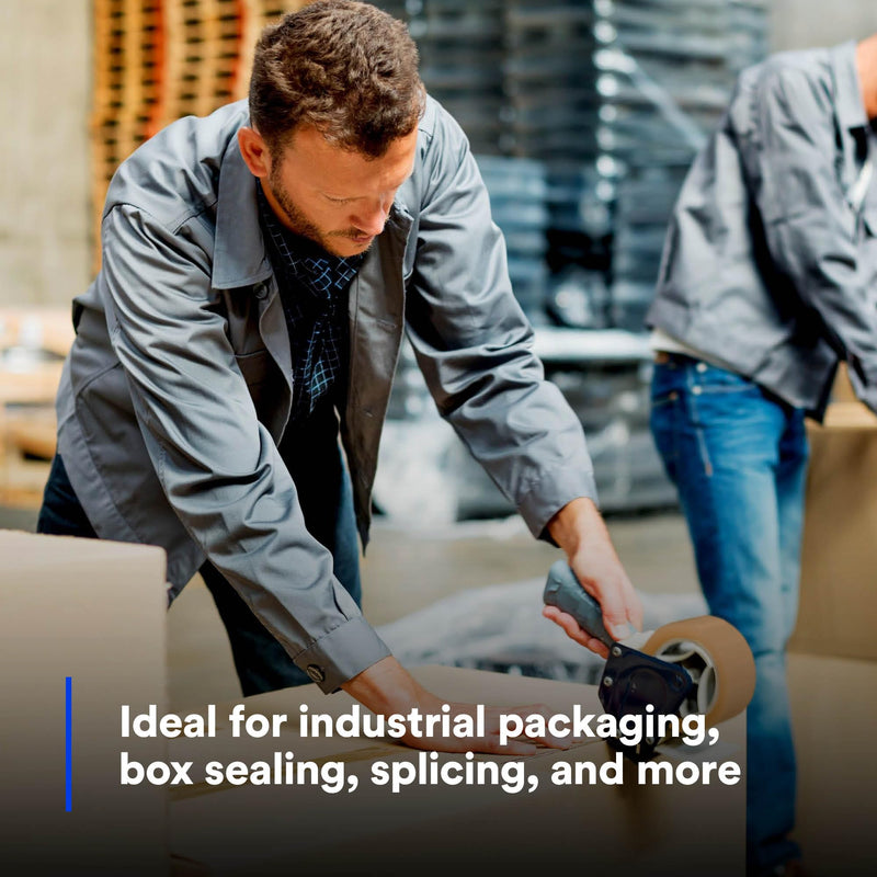 3M Scotch 371 Industrial-Grade Packing Tape, Tan, 48 mm x 50 m, High Performance Sealing Tape for Medium-Duty Commercial Box and Carton Sealing, Moving, Packaging and Shipping, 6 Pack