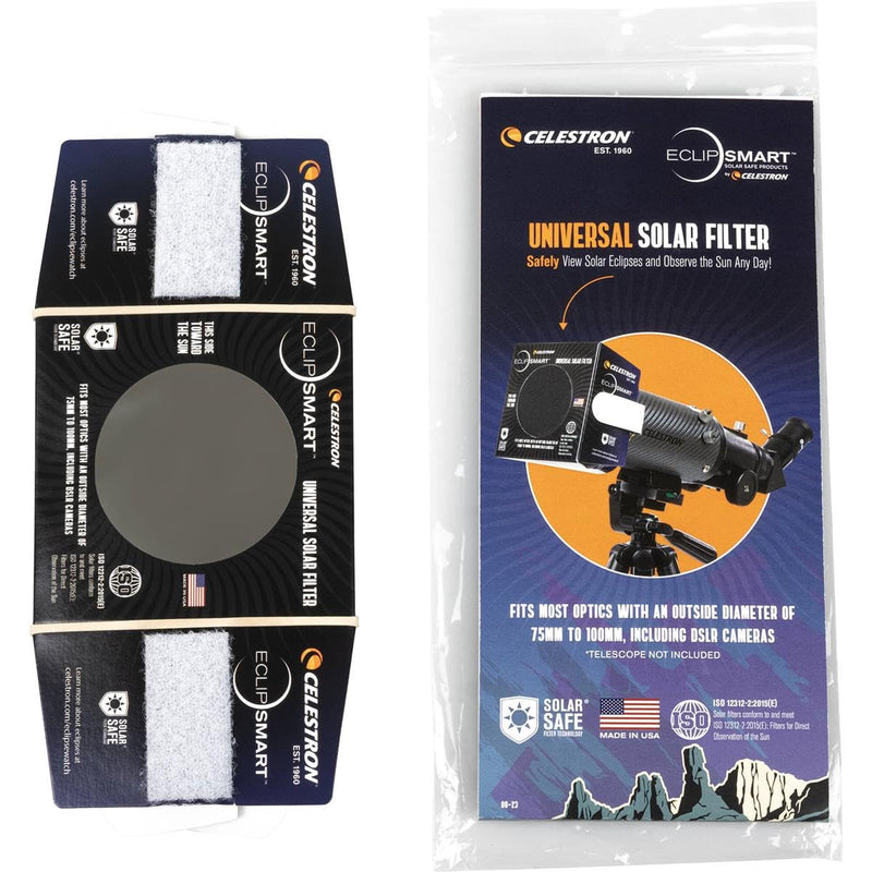 [Australia - AusPower] - Celestron – EclipSmart Safe Solar Eclipse Telescope and Camera Filter – Meets ISO 12312-2:2015(E) Standards – Works with Your Telescope, Spotting Scope, or DSLR Camera – Observe + Photograph Eclipses Camera Lens Filters 