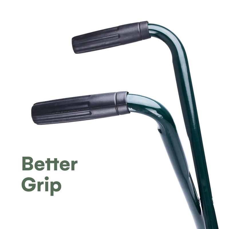 2wayz | Garden Leaf Grabber - Leaf Picker Removal Tools - Garden Leaf Scoops - Leaves Collector with Curved Claws - Strong Steel Handles - Lawn Rake Tool - 35'' x 20'' (Green)