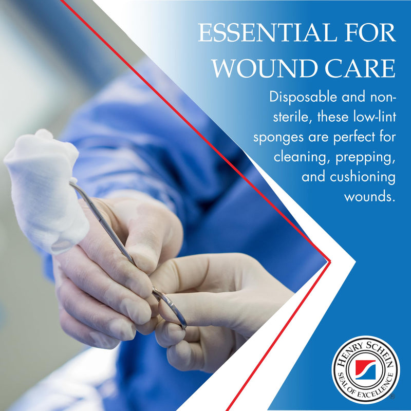 [Australia - AusPower] - Essentials Non-Sterile Gauze Sponges - 200 Count, 4-Ply, 4'' x 4'' Pads, Non-Woven, Wound Care Product for First Aid Kit/Medical Facilities 1 Pack 