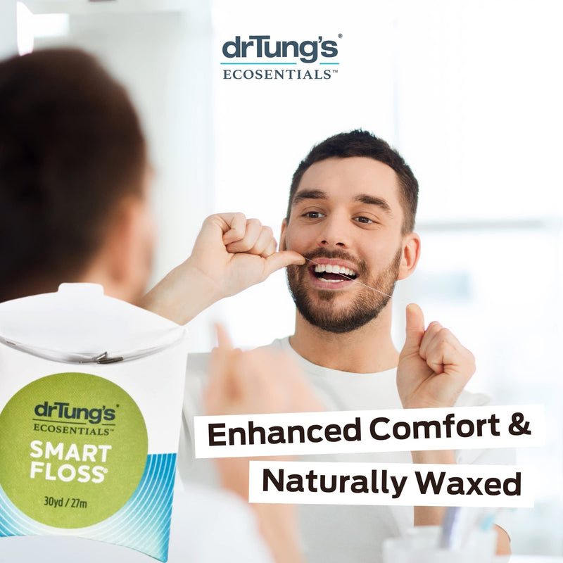 [Australia - AusPower] - DrTung's Smart Floss - Natural Floss, PTFE & PFAS Free, Gentle on Gums, Expands & Stretches, BPA Free - Natural Cardamom Flavor (Pack of 6) 1 Count (Pack of 6) 