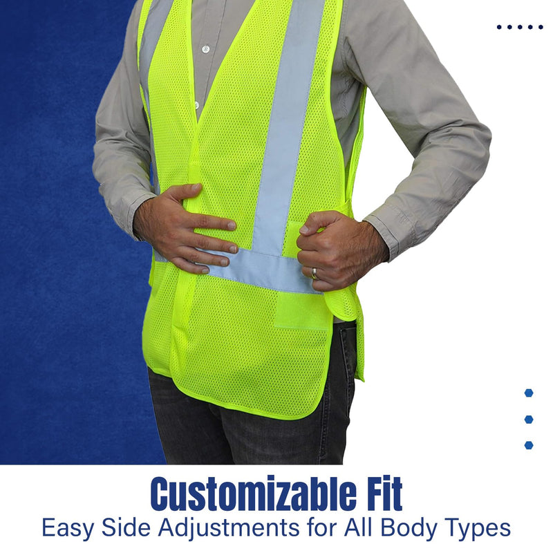 NYOrtho High Reflective Vest - Construction Vest - Universal Fit - ANSI/ISEA Class 2 - Sweat-Free With Reflective Material 32-44 Mesh 6