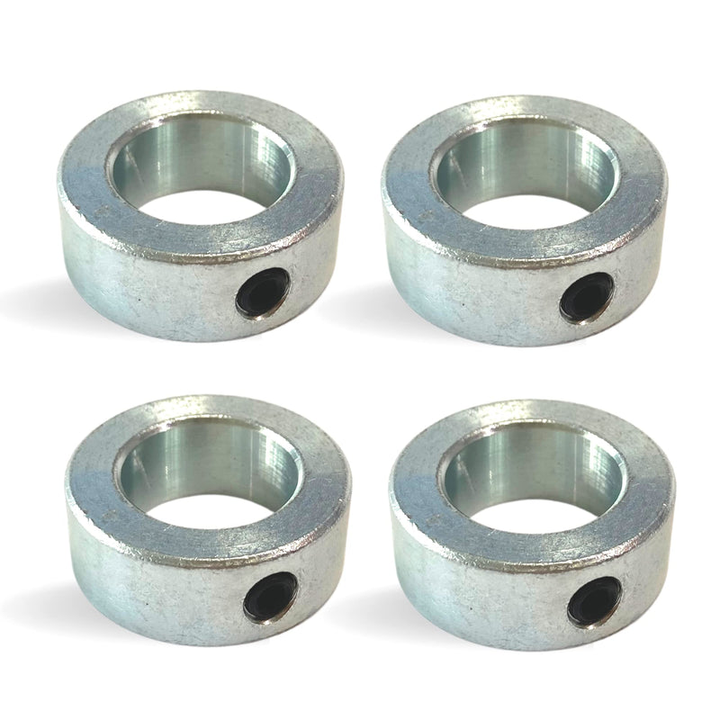 [Australia - AusPower] - (4-Pack) 1 Bore Solid Steel Shaft Collars with Zinc Plated Coating - Durable Shaft Collars Suitable for Machinery and Industrial Use 4 1" 