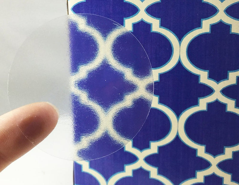 Ultra Clear Retail Wafer Seals for Mailing Packaging 1.5 Inch Round Circle Dots 500 Adhesive Stickers