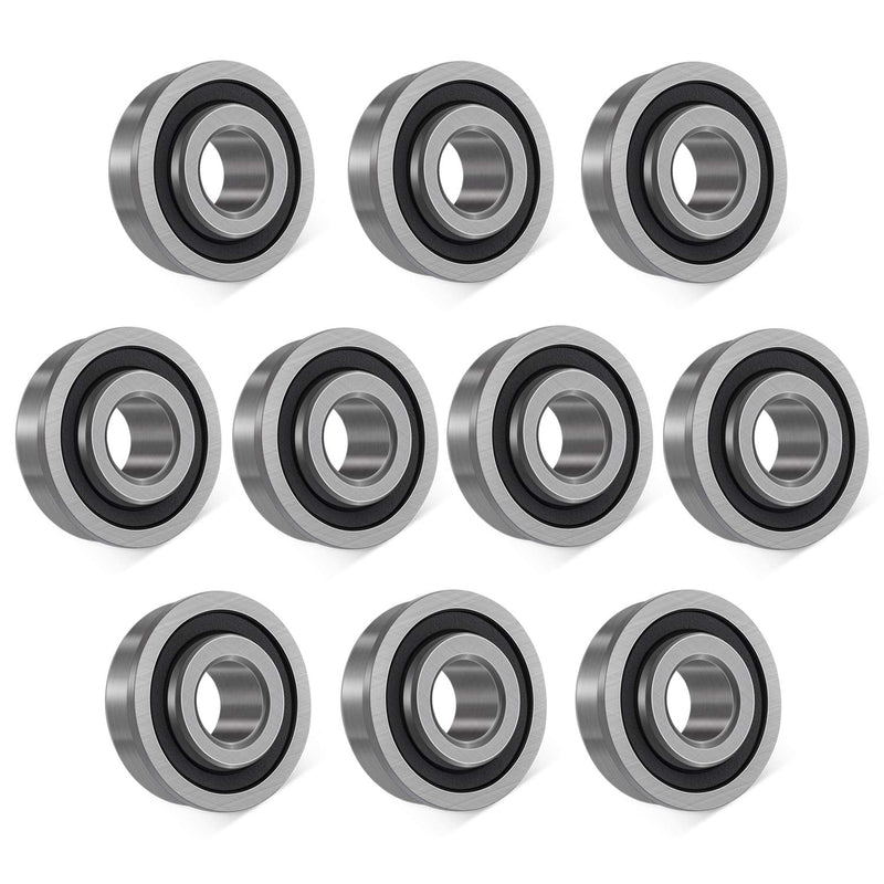 [Australia - AusPower] - Bonbo 10 Pcs Flanged Ball Bearings ID 1/2" x OD 1-3/8" for Lawn Mower Marathon Double Seal Precise Deep Groove Ball Bearings 1/2" x 1-3/8" 10pcs 