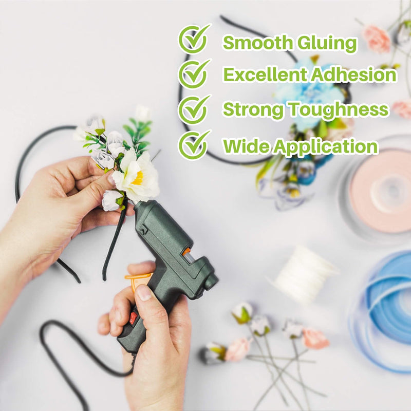 [Australia - AusPower] - 50PCS Mini Hot Glue Sticks - Mini Glue Gun Sticks, 4" Long x 0.27" Diameter, Clear Hot Glue Sticks Small for Fabric,Wood,Paper,Metal,Plastic 