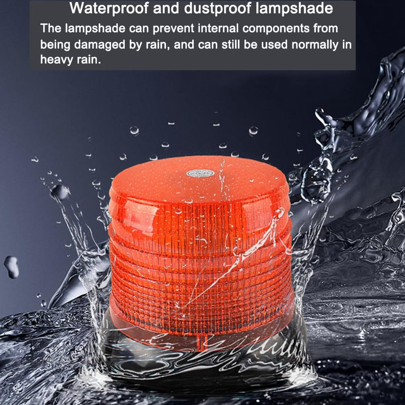 [Australia - AusPower] - Aolyty Solar Strobe Warning Light with Strong Magnetic Base LED Warning Lamp Super Bright Solar Safety Flashing Light Waterproof for Construction, Traffic, Factory, Crane Tower, Dock (Blue) Blue 