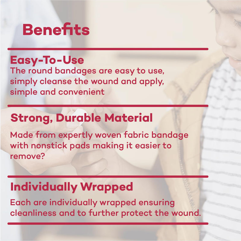 [Australia - AusPower] - Dealmed Fabric Oval Flexible Adhesive Bandages  100 Count (1 Pack) Bandages with Non-Stick Pad, Latex Free, Wound Care for First Aid Kit, 7/8" x 1 1/4" 1 Pack 