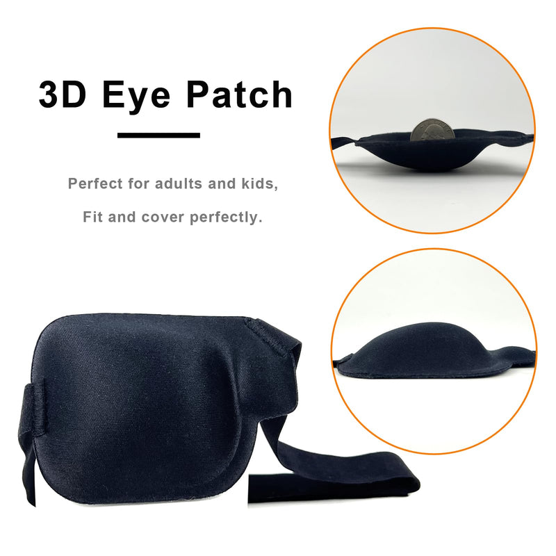 [Australia - AusPower] - Eye Patch, 2PCS Medical Eye Patches for Adults Kids, 3D Amblyopia Lazy Eye Patches for Right Eye (Right) 