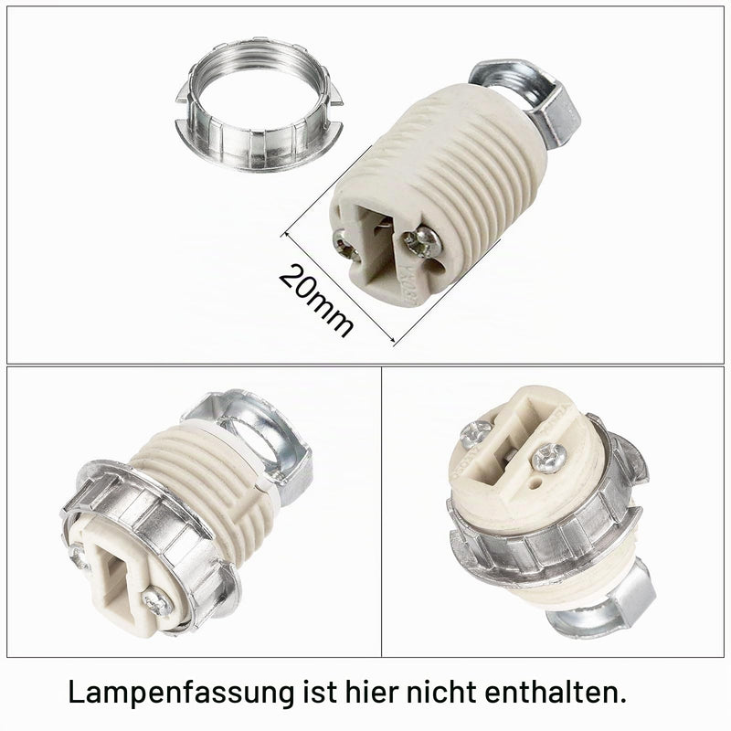 sourcing map G9 Socket Lamp M20 Adapter Ring White Pack of 4 | Adapter ring for lights umbrella holder