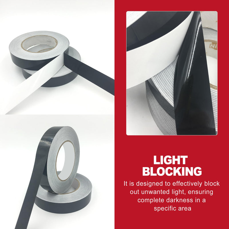 1.2" x 66ft Blackout Tape, Light Blocking Tape & Blackout Stickers for Electronics, Light Dimming Stickers, Electronic Light Cover Stickers for LED Routers Windows, Sleep Aid, Black