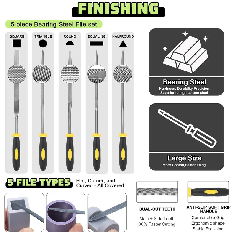 [Australia - AusPower] - 3D Printer Tools Kit, 34pcs 3D Printer Accessories for All FDM/SLA Printers Includes Nozzle Cleaning, Removal Scrapers, Finishing Tools, 5 Types of Files,Brushes, Wire Cutter, Engraving Knife All-purpose Kit 