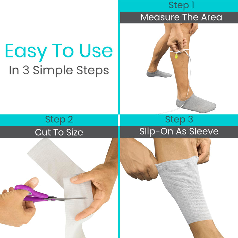 [Australia - AusPower] - Elastic Tubular Bandage - (3.4" x 33 Feet) Stockinette Tubing for Arm & Legs - Stretch Cotton Compression Sleeve for Wound Care - Fabric Mesh Tube Gauze for Support 3.4”x11YD Beige 