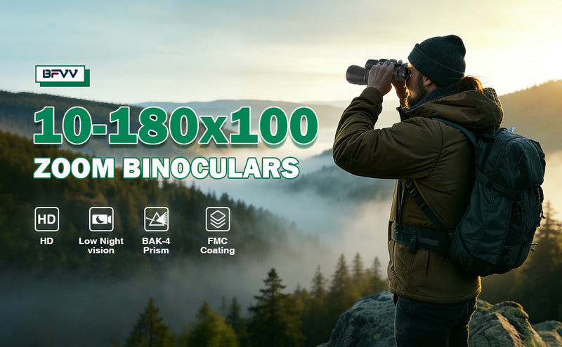 10-180x100 Zoom Binoculars for Adults, Day/Low Light Night Vision