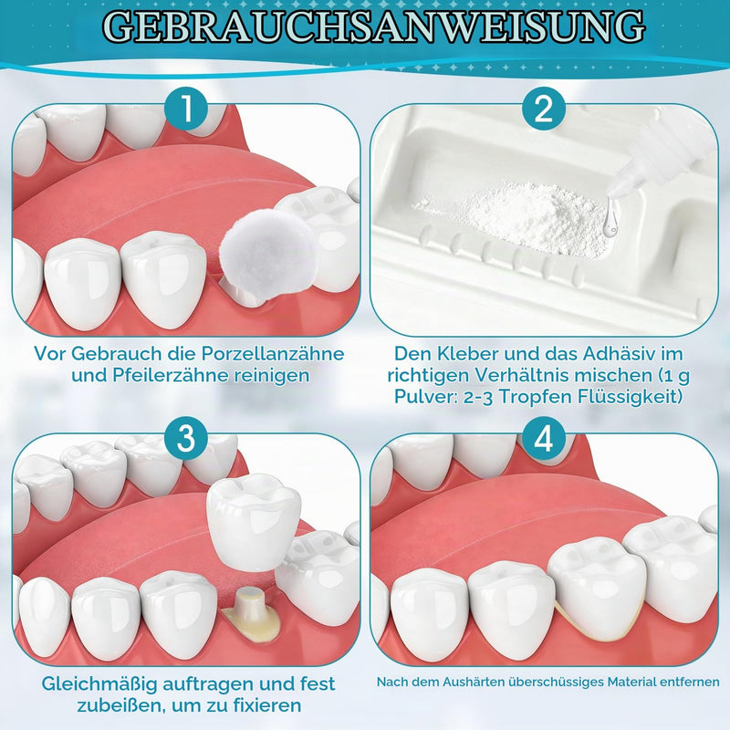 Dental cement self-hardening durable, fast curing | Dental adhesive for crowns, dentures glue, solution for crowns, bridges, dental caries and lost fillings