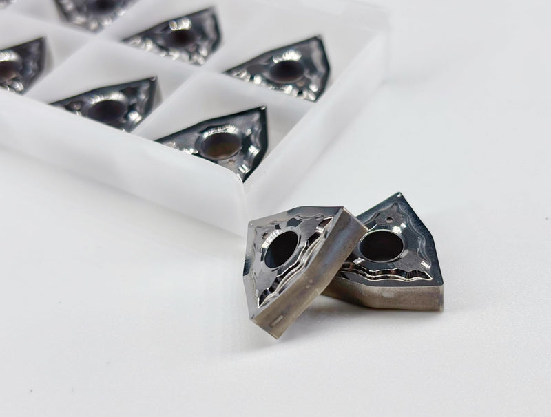 WNMG431 WNMG080404-AL Carbide Inserts for Aluminum CNC Lathe, 10pcs | WNMG431 uncoated AL grade, 80° diamond shape, versatile for aluminum face & OD turning, fits MWLNR/L tool holders