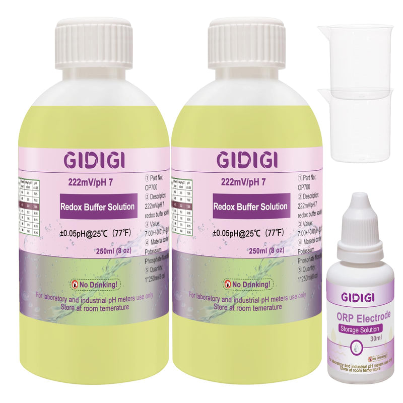 [Australia - AusPower] - pH Meter Replaceable Probe for GIDIGI Pool Salt Tester with 2 * 250ml pH 7.0 Calibration Solution Kits 