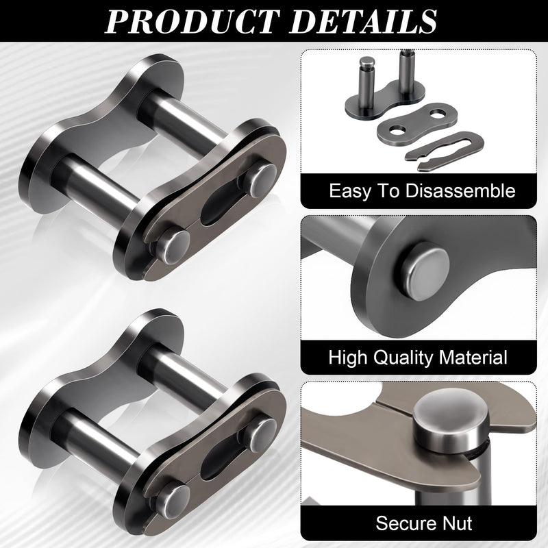 [Australia - AusPower] - #50 Roller Chain Connecting Links(10 Pack), Master Connector Link for Motorcycles,Mini Bicycles,Snow Removal Machines,Agricultural Machinery 