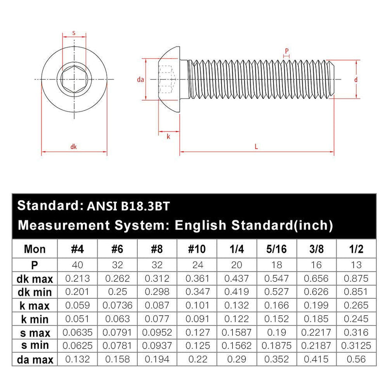480Pcs #2-56#4-40#6-32 UNC Stainless Steel Button Head Hex Socket Cap Bolts Screws Nuts Assortment Kit #2-56，#4-40，#6-32