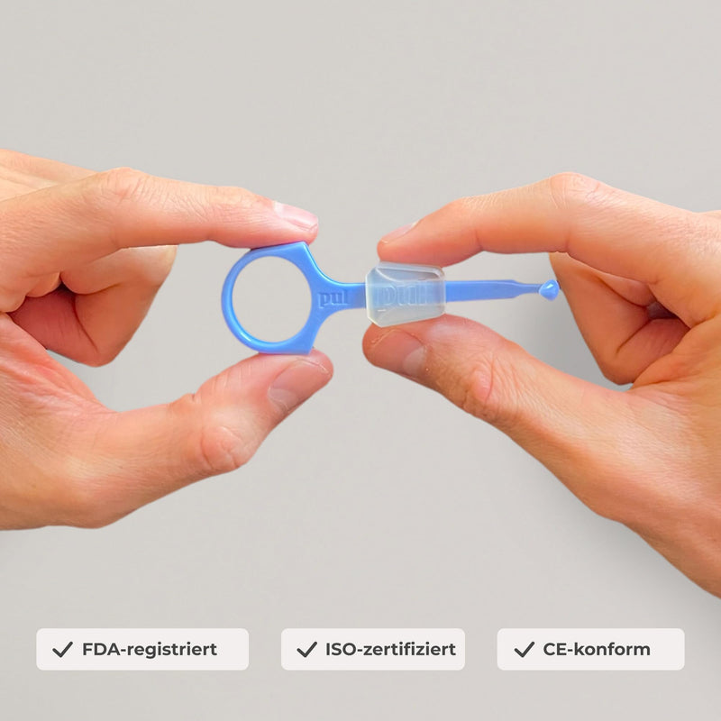PUL 2-in-1 Clear Aligner Chew Tool and Removal Tool - Blue | Combination of Chewing Tool and Remover | Hygienic, Reusable, BPA-Free Dental Accessories for Invisalign 4 Pack