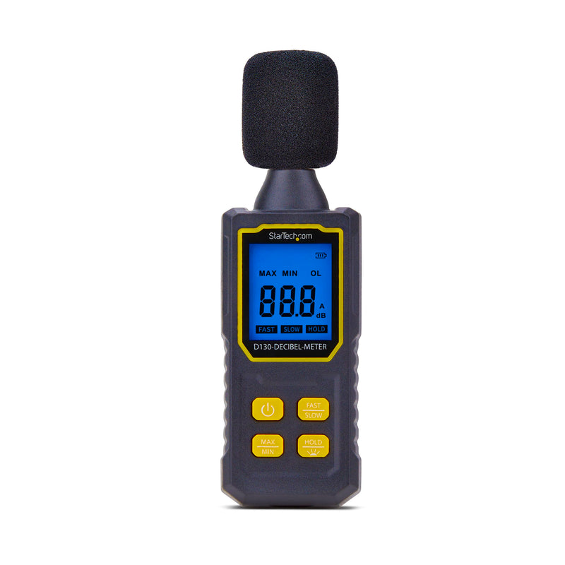[Australia - AusPower] - StarTech.com Handheld Digital Sound Meter w/Large LCD, Noise/Decibel Level Reader for Server Rooms/Offices, Audio Monitor 
