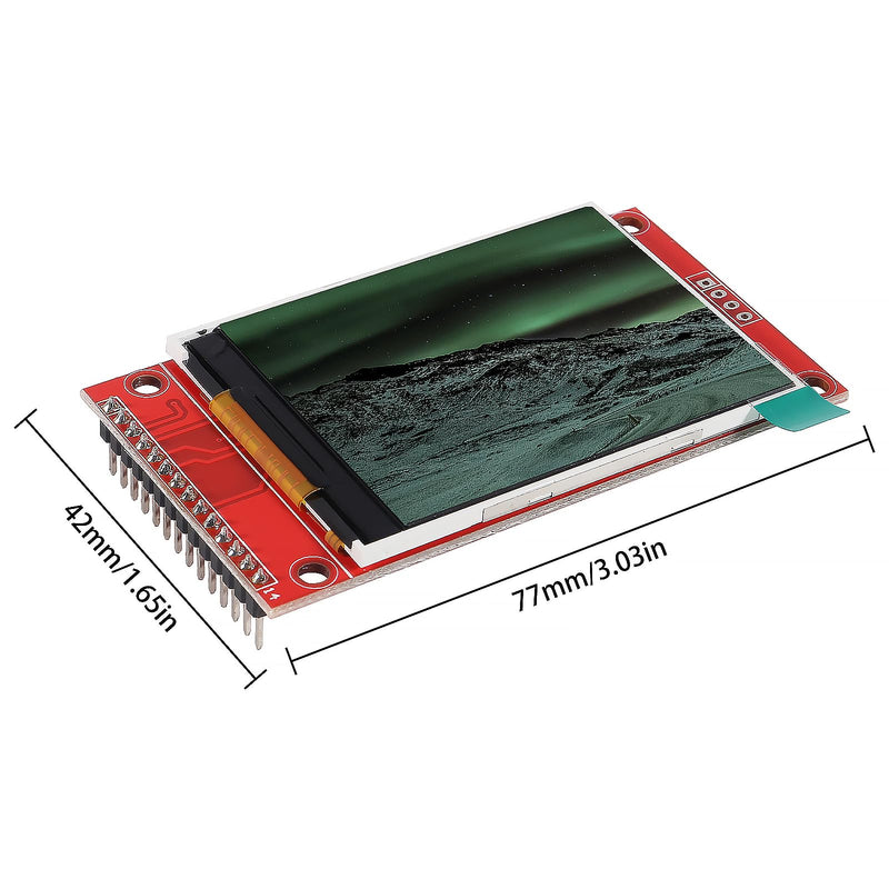 [Australia - AusPower] - 2pcs 2.4" SPI TFT LCD Display Screen Module ST7735 240×320 TFT LCD Screen Shield 3.3V RGB 65K for Arduino 