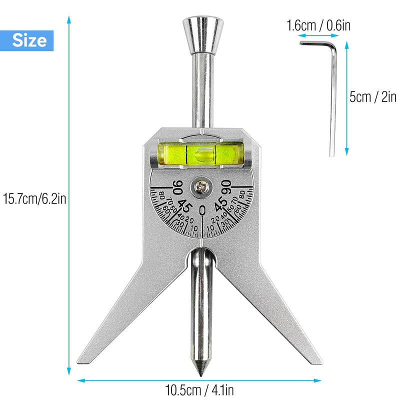 Pipe Center Finder Punch Tool and Marker Tool for Pipes 1/2" and Larger, Pipe Locator Level, Flange Wizard Center Finder - Upgraded Design for Accurate Pipe Diameter Measurement and Marking