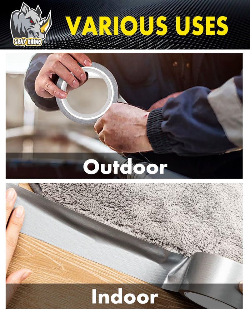 [Australia - AusPower] - Duct Tape Heavy Duty Waterproof 1.88in 105ft/35yd Tearable with No Residue Strong Adhesive Duct Tape for Packaging Tape Indoor&Outdoor Repair Blackout Tape (1, Silver) 
