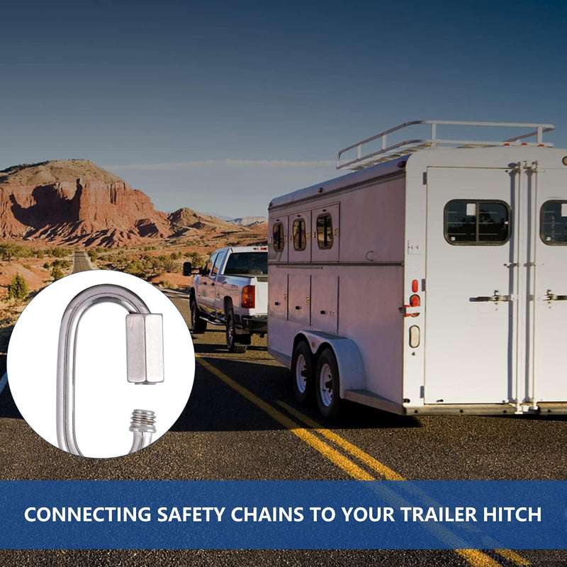 [Australia - AusPower] - Heavy Duty Chain Link, Anti-Rust Quick Link Chain Connector 1.57 Inch-12 Pcs Silver-304 Stainless Steel 