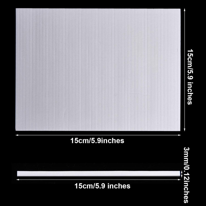 [Australia - AusPower] - Outus 1000 Pieces Foam Sticky Strips Double Sided Dual-Adhesive 3D Foam Tapes Pop Strips Adhesive Mount for Shaker Card Scrapbooking, 20 Sheets 
