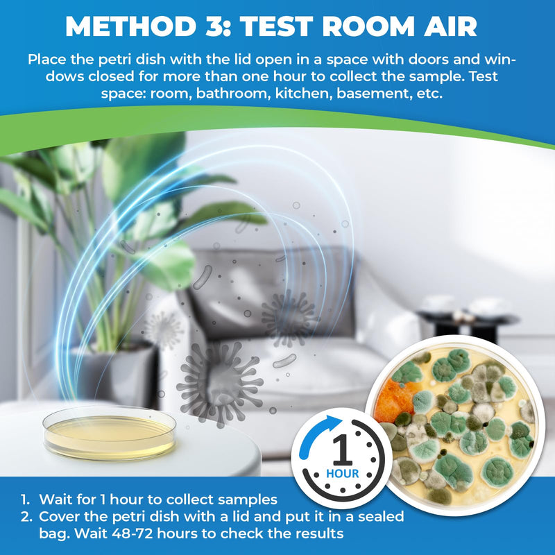 [Australia - AusPower] - Mold Test Kit for Home - 6 PCS DIY Mold Detector with Detailed Identification Guide, Perfect for Air Quality Tester & Black Mold Testing Kit in HVAC Systems & Home Surfaces 