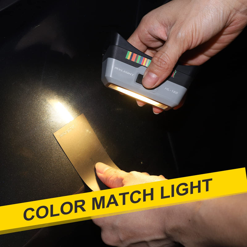 Auto Detailing Light Paint Inspection Detail Headlamp with Magnet 2700k 4500k 6500k Rechargeable Led Color Match Lamp - Swirl Finder - Car Mechanic | 93+ CRI | 160LM