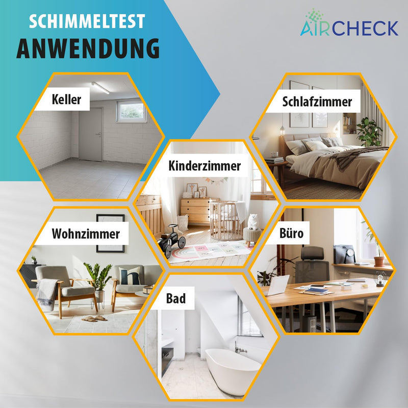 Mold Test for Home Use - 1 x Quick Mold Test for Determining Mold Infestation in Living Room | Determination of mold infestation in the living room