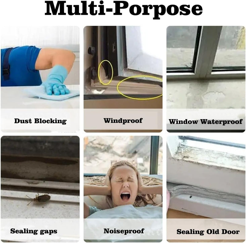 [Australia - AusPower] - Transparent Air Conditioner Window Seal Weather Sealing Tape 2 Inch x 33 FT Weather Stripping Residue-Free Clear Window Insulation Tape for Shower Glass Gaps and Doors Windproof Tape 2 IN - 33Ft 