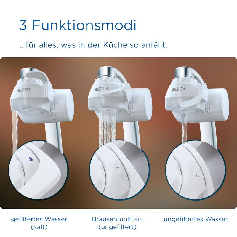 [Australia - AusPower] - BRITA Water Filter for Tap ON TAP V Includes 1 Filter Cartridge - For Sustainable Water with Better Taste/Reduces Small Particles, Metals & Taste-Impaying Substances 