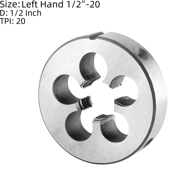 [Australia - AusPower] - Burkit 1/2"-20 UNF Tap and Die Set Left Hand, 1/2 x 20 UNF Machine Thread Tap and Round Die 